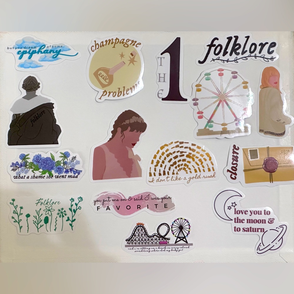3/$25 Taylor Swift Inspired Stickers